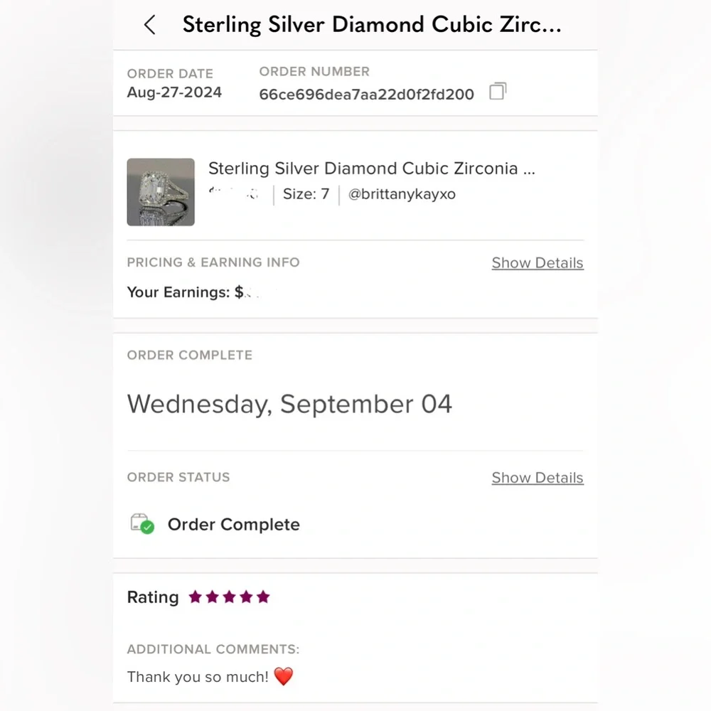 Sterling Silver Diamond Cubic Zirconia Ring